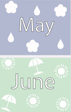 Load image into Gallery viewer, Days of the Week, Months of the Year & Seasons Flash Cards