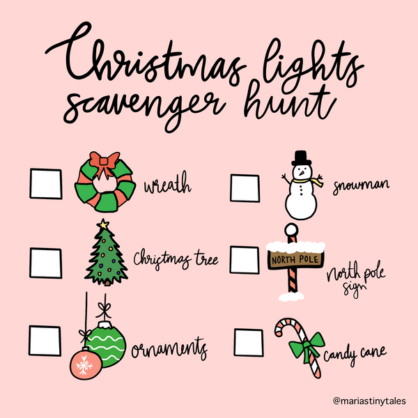 Christmas Lights Scavenger Hunt